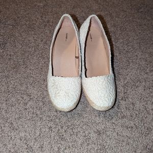 Cream Wedges Size 7